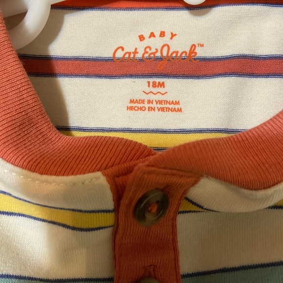 CAT & JACK Coordinating Set~Henley Bodysuit~Suspenders~Matching Joggers Size 18M - Picture 5 of 5